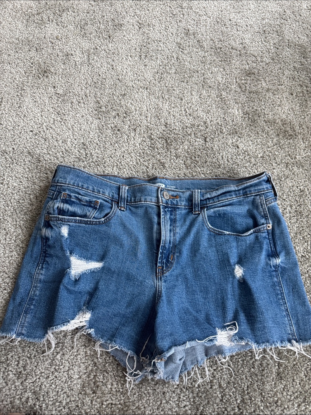 Old Navy Distressed Blue Denim Cutoff Shorts